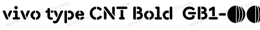 vivo type CNT Bold  GB1字体转换